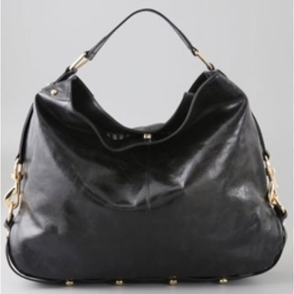 Rebecca Minkoff Handbags - Rebecca Minkoff Black Gold Nikki Hobo Y2K Leather Shoulder Bag